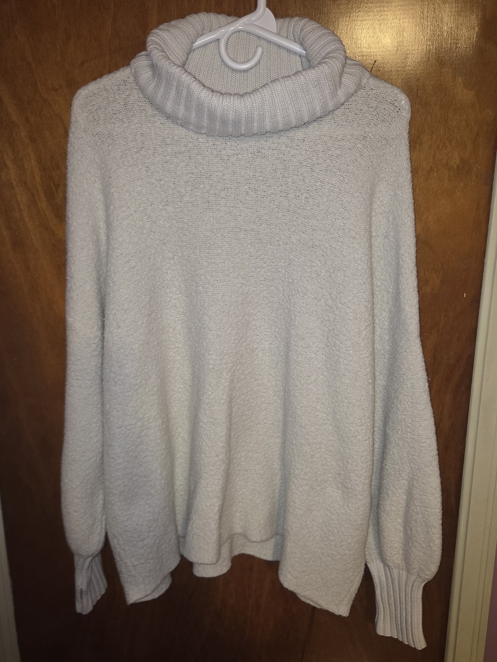 aerie Cream Cowl Neck Turtleneck Sweater